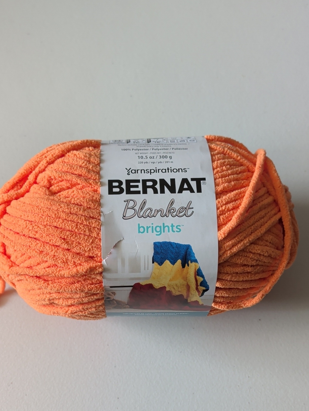 Blanket Brights Plush Yarn - Carrot Orange